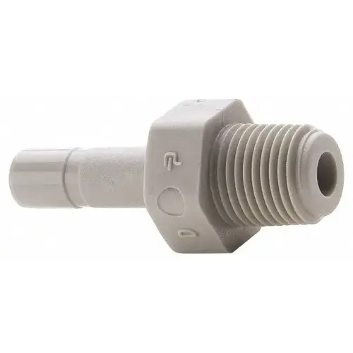 Push-To-Connect Tube Fitting: Tube Stem Adapter, 1/4" Thread, 5/16" OD Push-To-Connect Tube Fitting: Tube Stem Adapter, 1/4" Thread, 5/16" OD