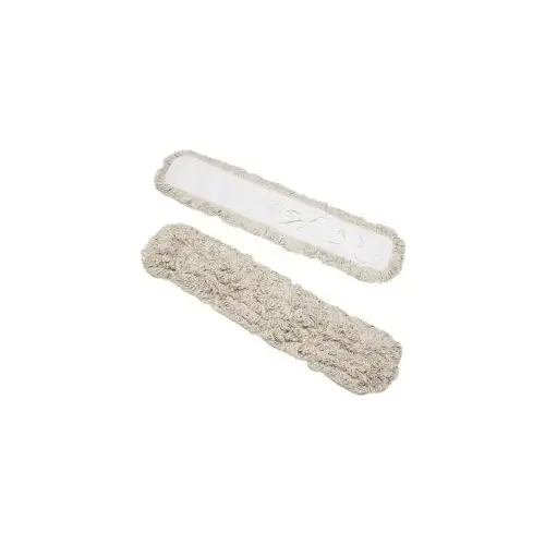 Dust Mop Head & Pad :5X36" NATRL COTTON DUSTMOP HEAD - pack of 12