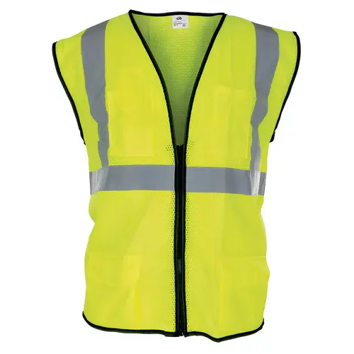 Surveyor's Vest, Class 2, Reflective X-Large Size XL Fluorescent yellow