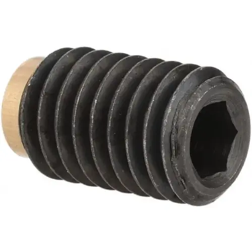 Set Screw: M8 x 1.25 x 12 mm, Soft Tip Point, Steel, Grade 5.8