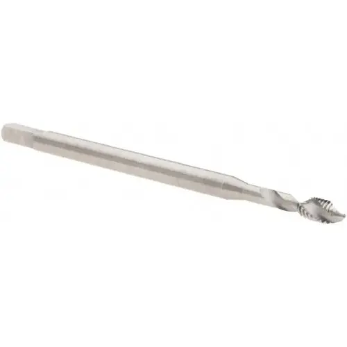 Spiral Flute Tap: M2.5x0.45 Metric, 2 Flutes, Modified Bottoming, 6H Class of Fit, Cobalt, Bright/Uncoated Straw