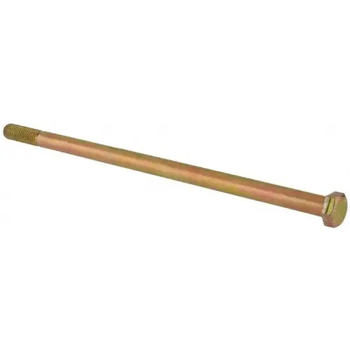 Hex Head Cap Screw: 5/8-11 x 14", Grade 8 Steel, Zinc Yellow Dichromate Finish