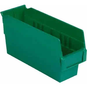LEWISBins+ SB124-6SE Grn Plastic Hopper Shelf Bin: Green