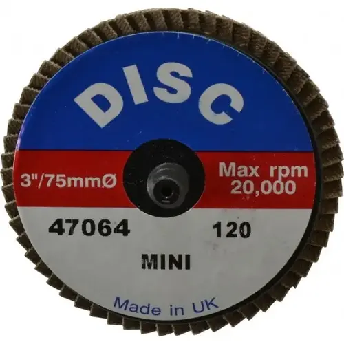 Flap Disc: 120 Grit, Zirconia Alumina, Type 27