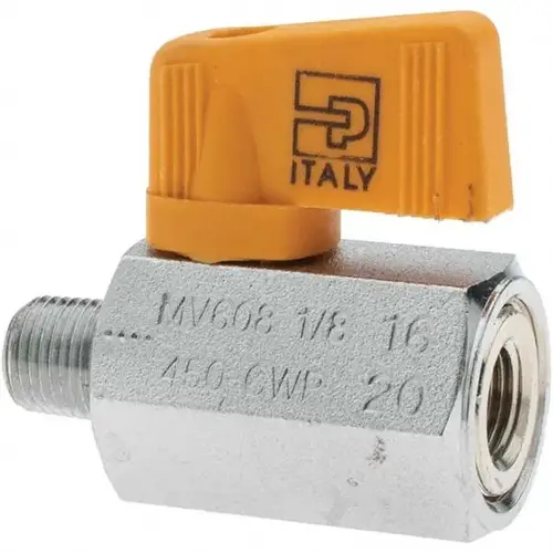 Miniature Manual Ball Valve: 1/8" Pipe
