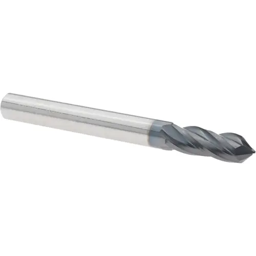 Drill Mill: 1/4" Dia, 3/4" LOC, 4 Flutes, 90 degree Point, Solid Carbide AlTiN Drill Mill: 1/4" Dia, 3/4" LOC, 4 Flutes, 90 degree Point, Solid Carbide AlTiN