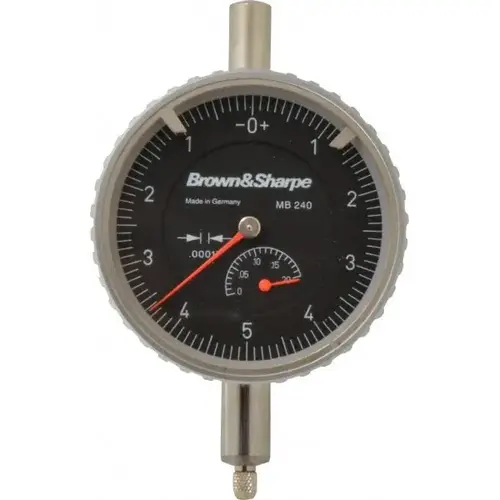 Dial Drop Indicator: 0.2" Range, 0-5-0 Dial Reading, 0.0001" Graduation, 2-1/4" Dial Dia Dial Drop Indicator: 0.2" Range, 0-5-0 Dial Reading, 0.0001" Graduation, 2-1/4" Dial Dia