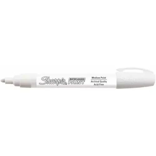 Water-Based Paint Stick Marker: White, Water-Based, Medium Point