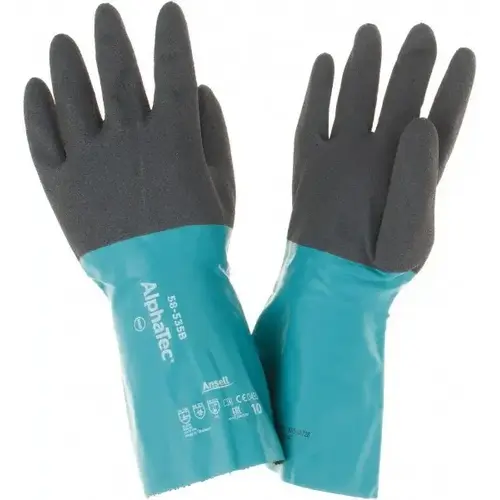 Series 58-535B Chemical Resistant Gloves: 13.00 Thick, Nitrile, Supported, Series 58-535B Chemical Resistant Gloves: 13.00 Thick, Nitrile, Supported,