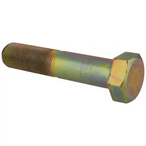 Hex Head Cap Screw: 1-1/4 - 12 x 6", Grade 8 Steel, Zinc Yellow Dichromate Finish