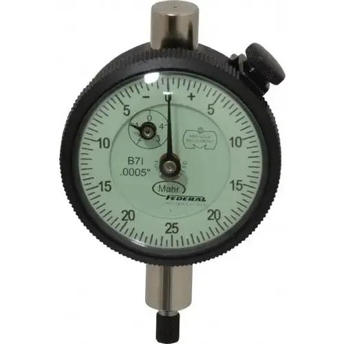Dial Drop Indicator: 0.125" Range, 0-25-0 Dial Reading, 0.0005" Graduation, 1-3/4" Dial Dia Dial Drop Indicator: 0.125" Range, 0-25-0 Dial Reading, 0.0005" Graduation, 1-3/4" Dial Dia