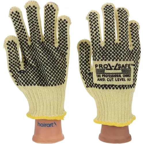 Cut & Abrasion-Resistant Gloves: Size XS, ANSI Cut A3, Polyvinylchloride, Kevlar