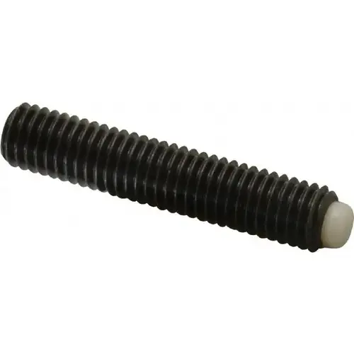 Set Screw: M8 x 1.25 x 40 mm, Soft Tip Point, Steel, Grade 5.8