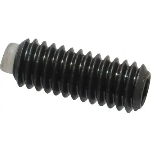 Set Screw: M4 x 0.70 x 10 mm, Soft Tip Point, Steel, Grade 5.8