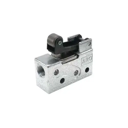 Mechanically Operated Valve: 3-Way, Short Hinge Roller Lever Actuator, 1/8" Inlet, 2 Position Mechanically Operated Valve: 3-Way, Short Hinge Roller Lever Actuator, 1/8" Inlet, 2 Position