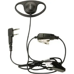 Kenwood USA Corp. KHS-27A Ear Hanger, Push to Talk Microphone D-Ring Headset