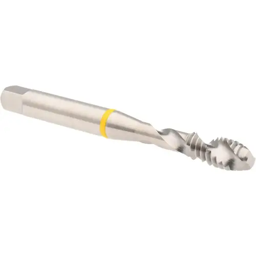 Spiral Flute Tap: 1/4-20, 2 Flute, Modified Bottoming, 2B Class of Fit, Vanadium High Speed Steel, Bright/Uncoated Spiral Flute Tap: 1/4-20, 2 Flute, Modified Bottoming, 2B Class of Fit, Vanadium High Speed Steel, Bright/Uncoated