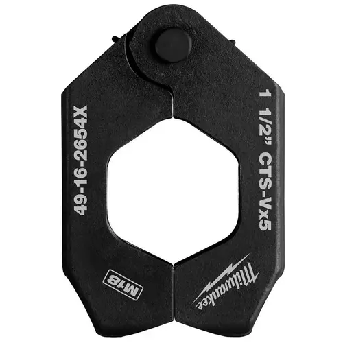 Presser Replacement Jaws; Type: CTS-V Pivoting Press Ring ; Jaw Size Range: 1-1/2" ; For Use With: M18 Force Logic Press Tool ; Maximum Pipe Capacity (Inch): 1 ; Cuts Material Type: Copper ; Minimum Pipe Capacity (Inch): 1/2 Presser Replacement Jaws; Type: CTS-V Pivoting Press Ring ; Jaw Size Range: 1-1/2" ; For Use With: M18 Force Logic Press Tool ; Maximum Pipe Capacity (Inch): 1 ; Cuts Material Type: Copper ; Minimum Pipe Capacity (Inch): 1/2