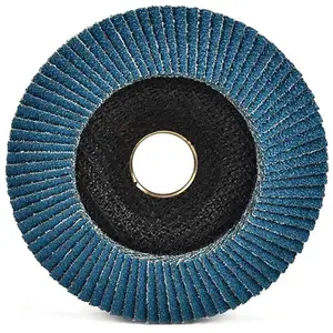 Superior Abrasives A010347 Flap Disc: 4-1/2" Dia, 7/8" Hole, 60 Grit, Zirconia Alumina, Type 27
