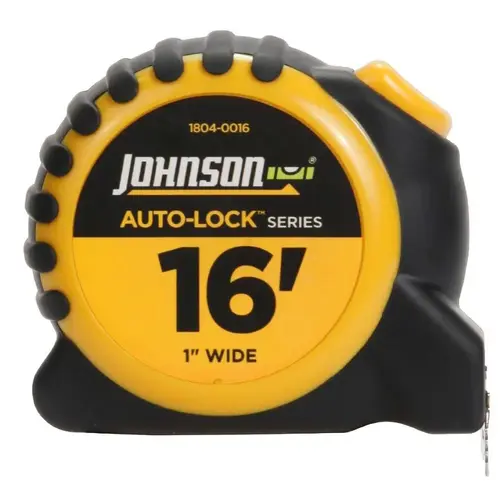 Tape Measure: 16 ft Long, 1" Width, Yellow Blade Nylon (Blade) Tape Measure: 16 ft Long, 1" Width, Yellow Blade Nylon (Blade)