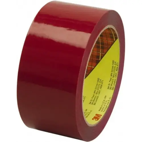 Packing Tape: 2" Wide, Red, Rubber Adhesive Packing Tape: 2" Wide, Red, Rubber Adhesive