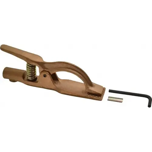 1-1/2 Inch Jaw Opening, 3-1/4 Inch Jaw Depth, 500 Amp Rating, Copper Alloy Flat Jaw Welding Ground Clamp
