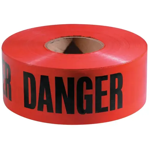 Safety Barricade Tapes, 3 in x 1,000 ft, Red, Danger - pack of 12 Safety Barricade Tapes, 3 in x 1,000 ft, Red, Danger - pack of 12