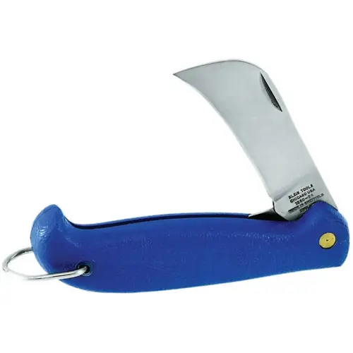 Slitting Pocket Knives, 4 3/8", Stainless Steel Blade, Plastic, Blue Slitting Pocket Knives, 4 3/8", Stainless Steel Blade, Plastic, Blue