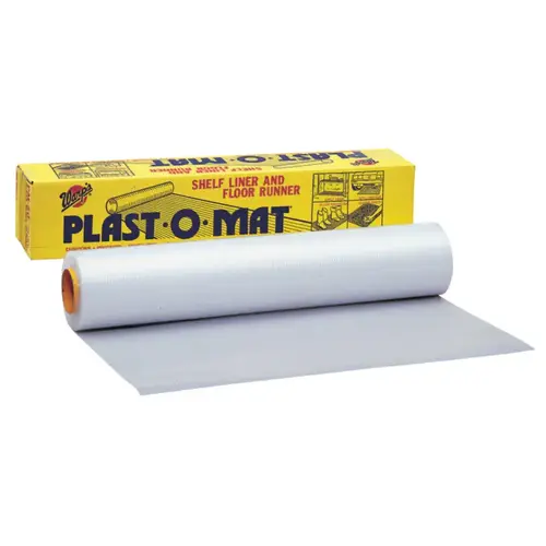 Plast-O-Mat Heavy Duty Ribbed Floor Runner 100 ft Clear