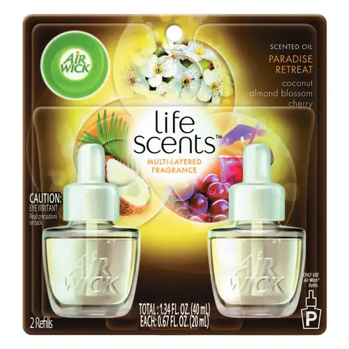 Life Scents Scented Oil Refill, Paradise Retreat, 0.67 oz, 2 Pack Clear Life Scents Scented Oil Refill, Paradise Retreat, 0.67 oz, 2 Pack Clear
