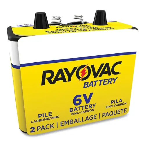 6-Volt Spring Terminal Battery, For Lantern, Carbon-Zinc, 6 V 6-Volt Spring Terminal Battery, For Lantern, Carbon-Zinc, 6 V