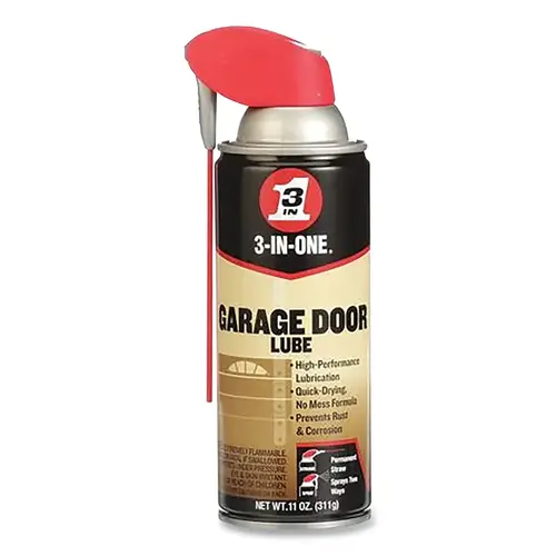 Garage Door Lube, 11 oz, Aerosol Can Clear
