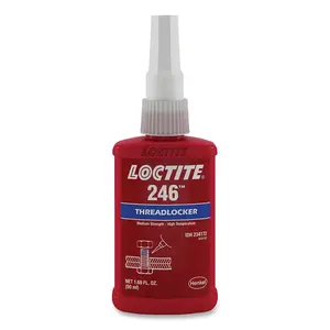 Loctite 196508 246  Threadlocker, Medium Strength/High Temperature, 10 mL, 1/4 in to 3/4 in Thread, Blue