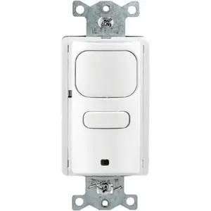 HUBBELL WIRING AP2000W1 Motion Sensing Wall Switches; Switch Type: Occupancy or Vacancy Sensor ; Sensor Type: Ultasonic; Infared ; Coverage (Sq. Ft.): 1000 ; Adjustment Type: Self-adjusting Delay ; Color: White ; Recommended Environment: Indoor