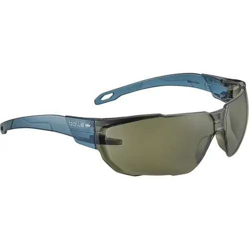 Safety Glasses; Glasses Style: Traditional ; Lens Coating: Platinum; Anti-Fog & Anti-Scratch ; Frame Style: Frameless ; Lens Color: Smoke ; Frame Color: Blue ; Size: Standard