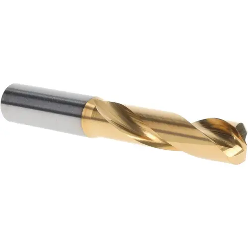 Screw Machine Length Drill Bit: 21/32" Dia, 140 deg Point, Solid Carbide TiN Screw Machine Length Drill Bit: 21/32" Dia, 140 deg Point, Solid Carbide TiN