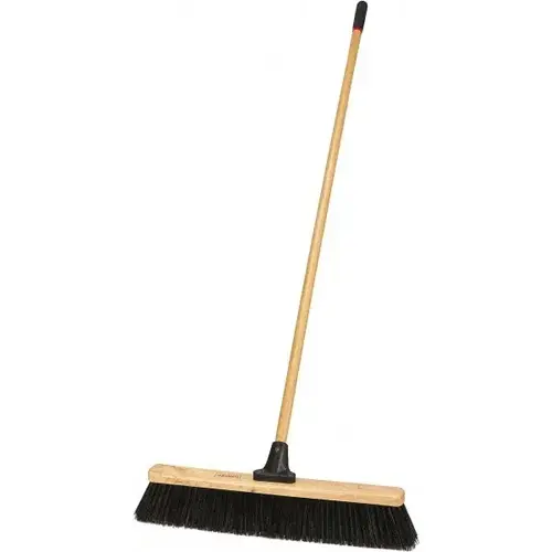 Push Broom: 24" Wide, Polypropylene Bristle
