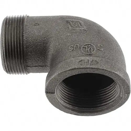 Black 90 degree Street Elbow: 1-1/2" Black 90 degree Street Elbow: 1-1/2"