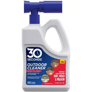 30 Seconds 6430S Outdoor Cleaner 64 Oz. Ready To Spray Hose End Algae, Mold & Mildew Stain Remover