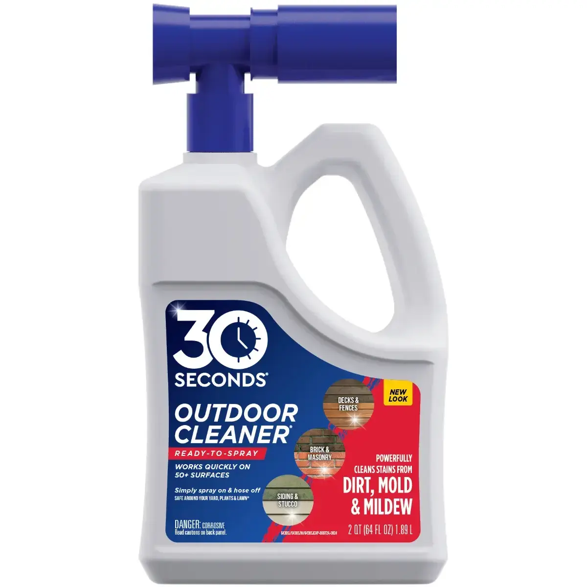 30 Seconds 6430S Outdoor Cleaner 64 Oz. Ready To Spray Hose End
