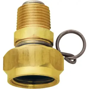 SANI-LAV N11 1 Piece, 1/2 NPT & 3/4 GHT MNPT x FGHT, Brass Reusable Hose Male Swivel Fitting