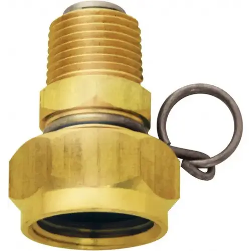 1 Piece, 1/2 NPT & 3/4 GHT MNPT x FGHT, Brass Reusable Hose Male Swivel Fitting