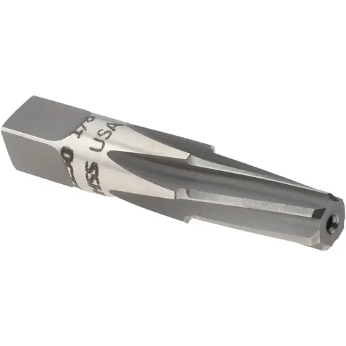 Taper Pipe Reamers; Pipe Size (Inch): 1/8; Pipe Size (Decimal Inch): 0.1250; Small End Diameter (Decimal Inch): 0.3160; Reamer Diameter (Decimal Inch): 0.3620; Flute Length (Inch): 3/4; Overall Length (Decimal Inch): 2-1/8; Overall Length (Inch): 2-1/8; F Taper Pipe Reamers; Pipe Size (Inch): 1/8; Pipe Size (Decimal Inch): 0.1250; Small End Diameter (Decimal Inch): 0.3160; Reamer Diameter (Decimal Inch): 0.3620; Flute Length (Inch): 3/4; Overall Length (Decimal Inch): 2-1/8; Overall Length (Inch): 2-1/8; F