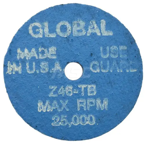 Cut-Off Wheel: Type 1, 3" Dia, 3/8" Thick, 1/16" Hole, Zirconia Alumina Cut-Off Wheel: Type 1, 3" Dia, 3/8" Thick, 1/16" Hole, Zirconia Alumina
