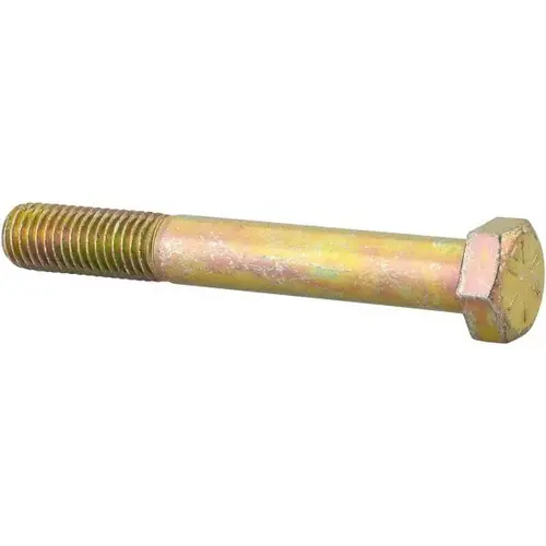 Hex Head Cap Screw: 5/8-11 x 4-3/4", Grade 8 Steel, Zinc Yellow Dichromate Finish