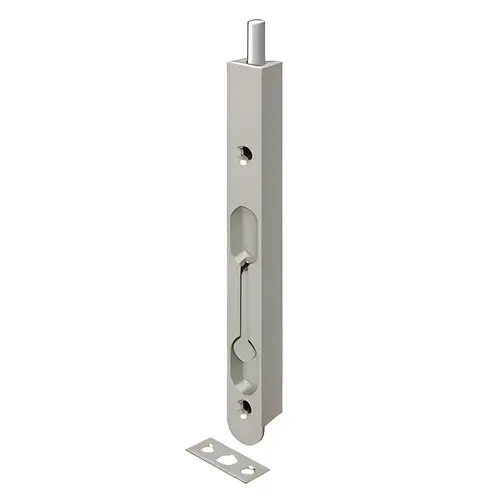 7" Flush Bolt; Zinc; Satin Nickel Finish 7" Flush Bolt; Zinc; Satin Nickel Finish