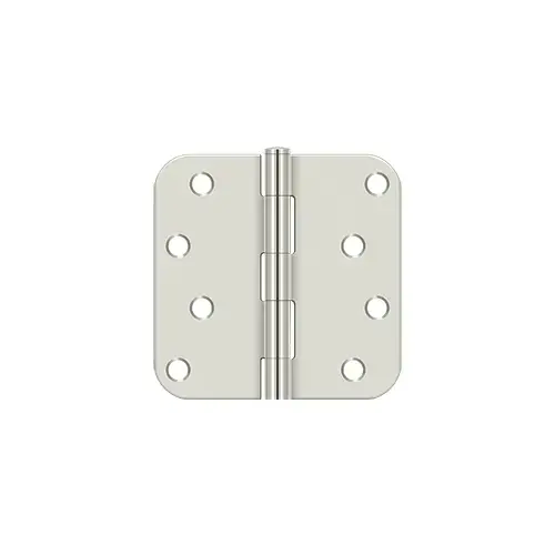 4"x 4"x 5/8" Radius Hinge in Polished Nickel Pair 4"x 4"x 5/8" Radius Hinge in Polished Nickel Pair