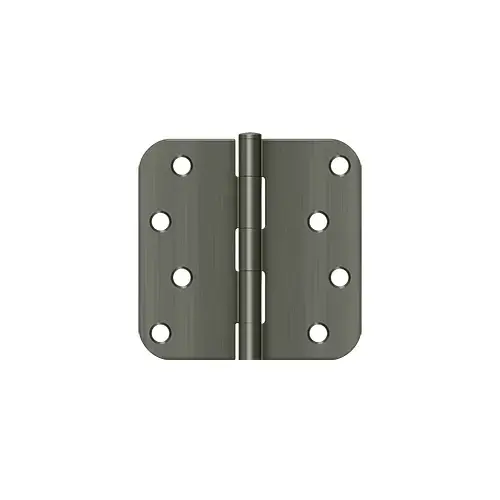 4"x 4"x 5/8" Radius Hinge in Antique Nickel Pair 4"x 4"x 5/8" Radius Hinge in Antique Nickel Pair