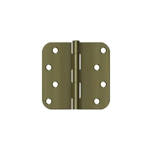 4"x 4"x 5/8" Radius Hinge in Antique Brass Pair 4"x 4"x 5/8" Radius Hinge in Antique Brass Pair