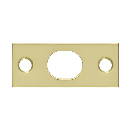 2-1/4" Length X 1" Width Strike Plate For Extension Flush Bolt Polished Brass - pack of 10